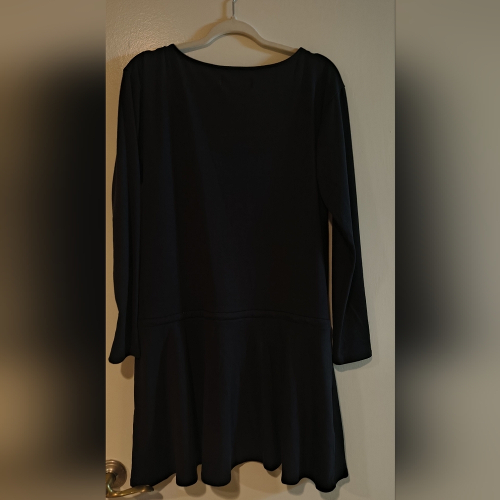Free People Good Feels Long Sleeve Mini Dress XL, Black - Picture 10 of 11